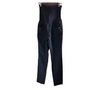 LED Luxe Essential Denim Maternity Skinny Ankle Jeans Women's Size 29 Black